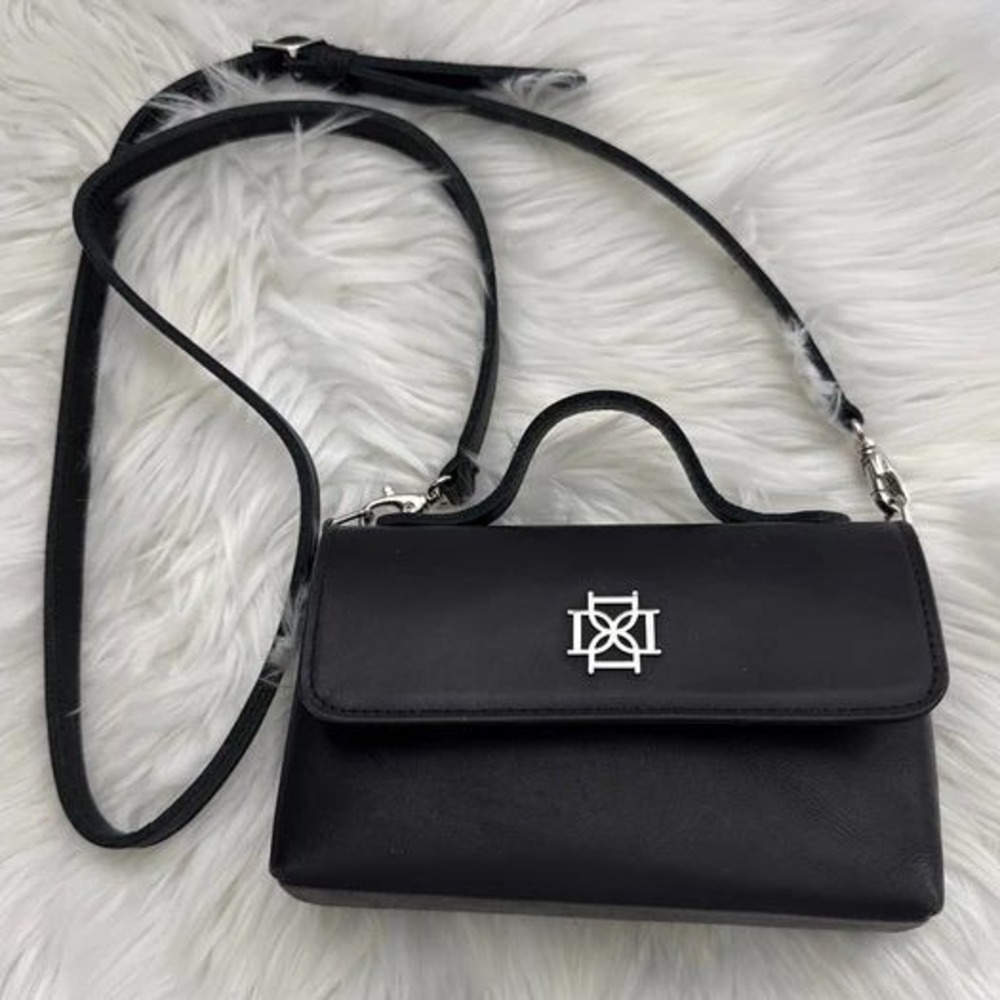 Dominie Crossbody Bag Women Small Black Excellent  Made in USA